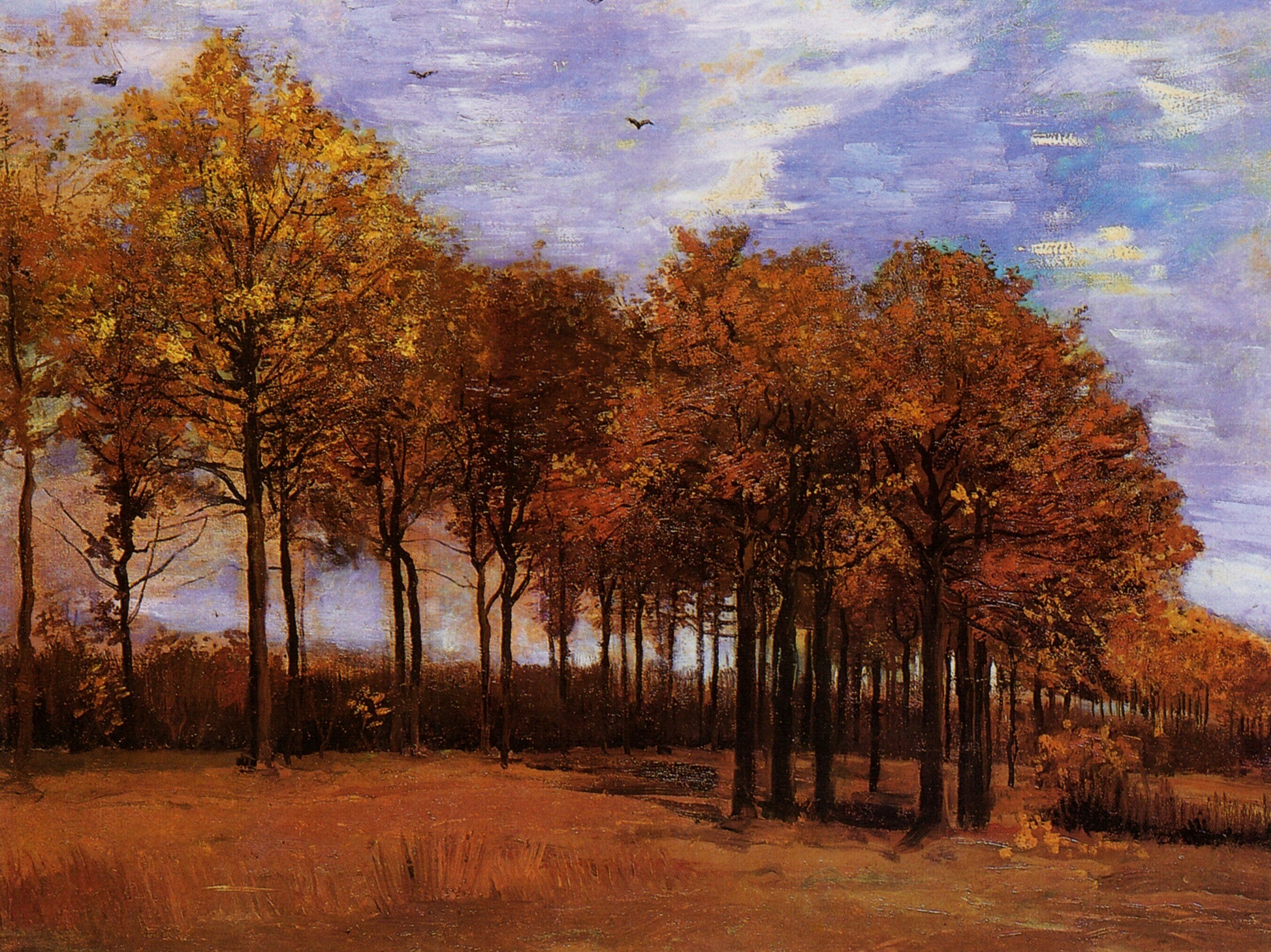  Ван Гог Нюэнен Осенний пейзаж  2703x2024